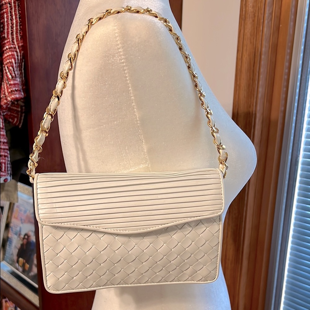 BOTTEGA VENETA white mini bag